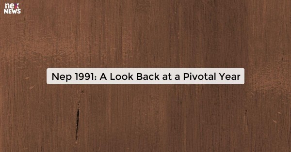 Nep 1991: A Look Back at a Pivotal Year