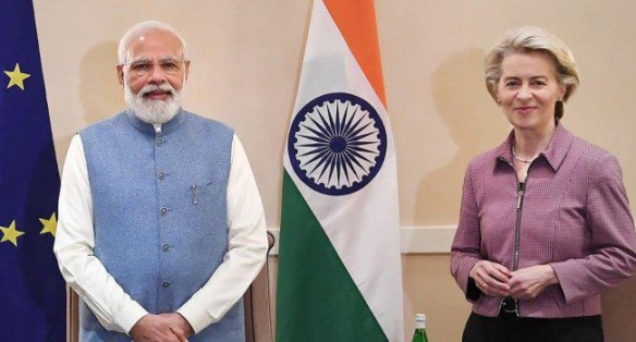 PM Modi meets European Commission President Ursula von der Leyen at Hyderabad House